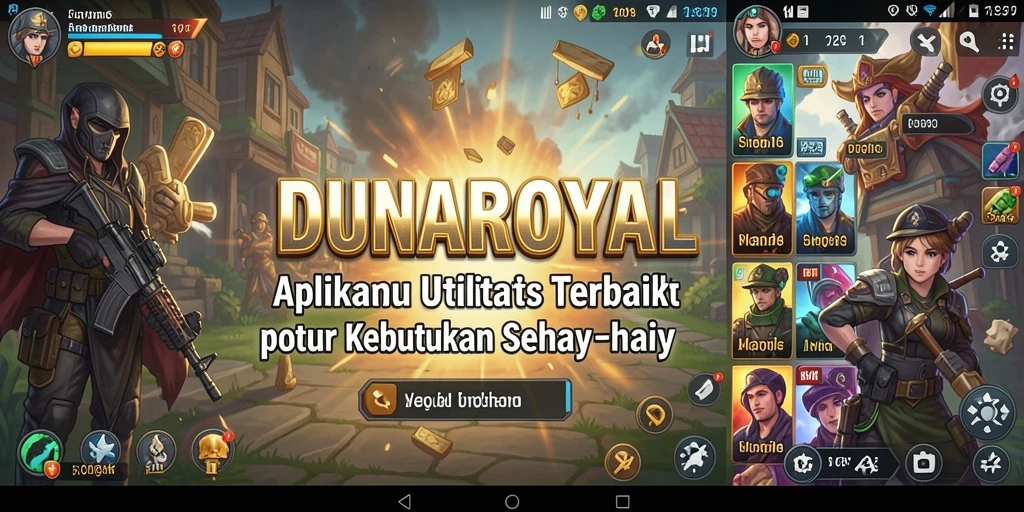Tampilan utama DUNIAROYAL yang intuitif dan ramah pengguna.