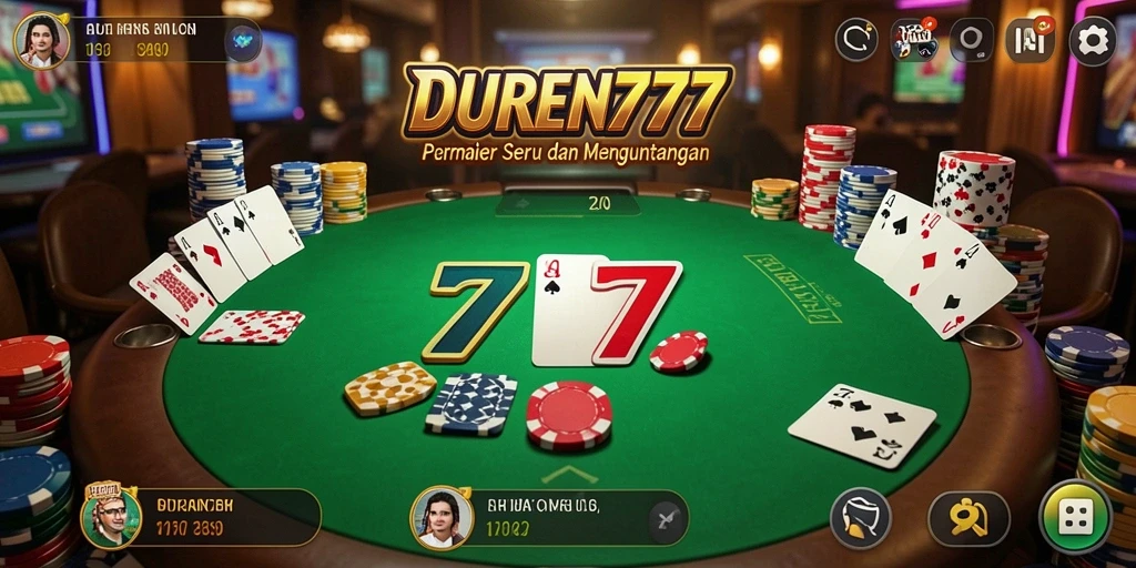 Tampilan gameplay DUREN777 yang menegangkan dan seru.