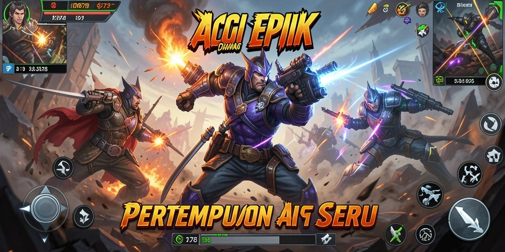 Tangkapan layar dari gameplay Action yang intens di ID678.
