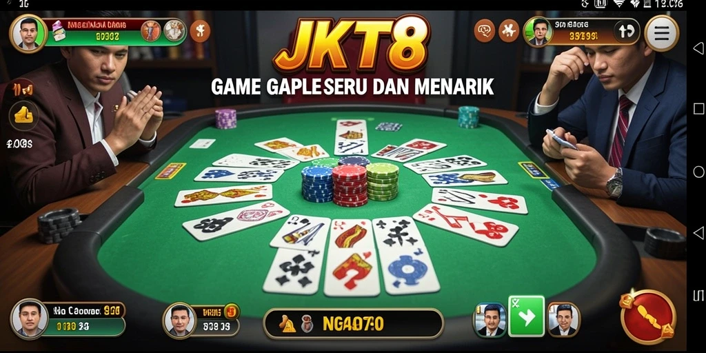 Tampilan gameplay JKT8 yang seru dan interaktif.