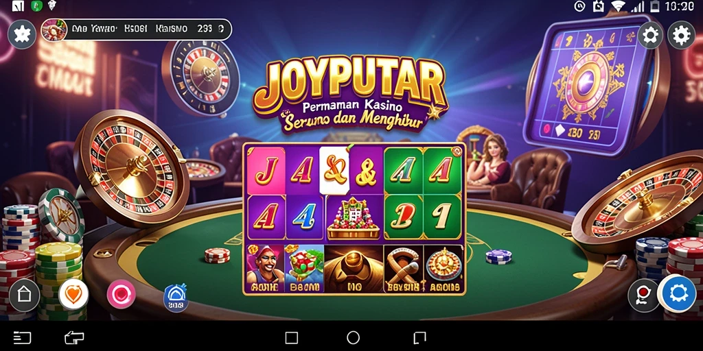 Tampilan gameplay JOYPUTAR dengan berbagai pilihan permainan kasino.