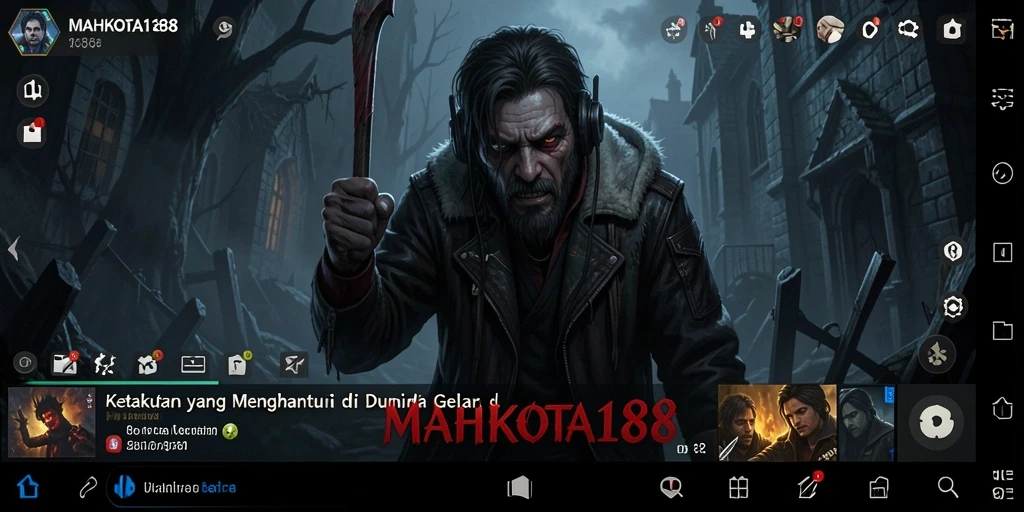 Tampilan gameplay yang menegangkan di MAHKOTA188.