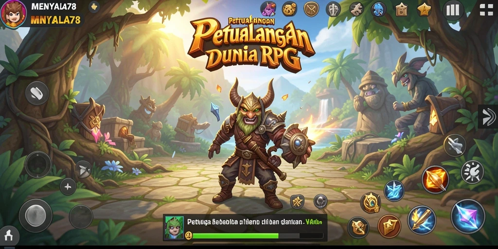 Tampilan gameplay MENYALA78 yang menakjubkan dalam dunia RPG.
