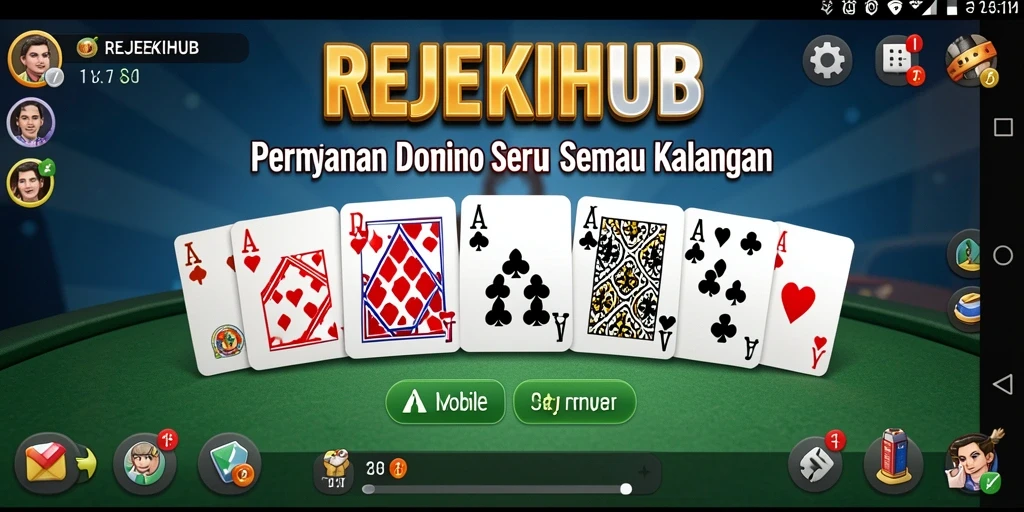 Screenshot gameplay di REJEKIHUB menunjukkan keseruan permainan Domino.